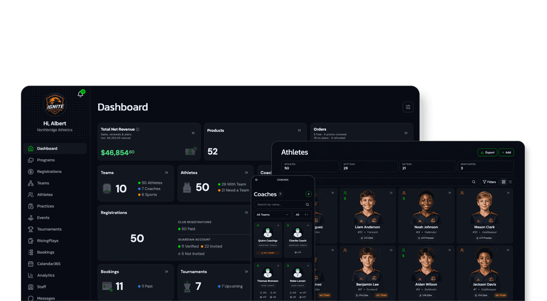 RisingMVP app on multiple devices